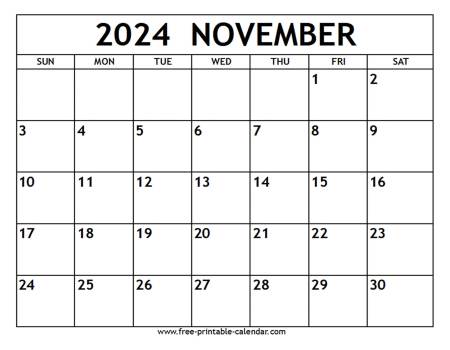 November 2024 Calendar