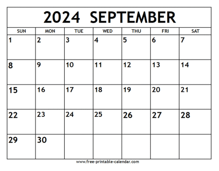 September Printable Calendar 2024 Landscape myrle meghan
