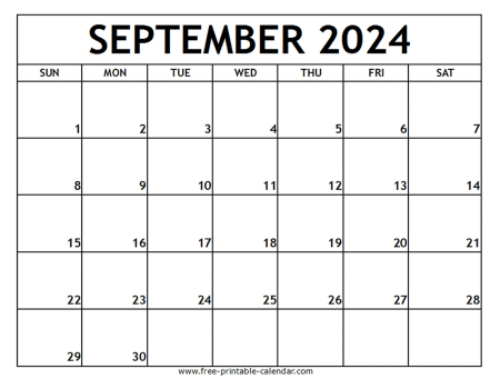Free Printable Sept 2024 Calendar Template Zola Annabal