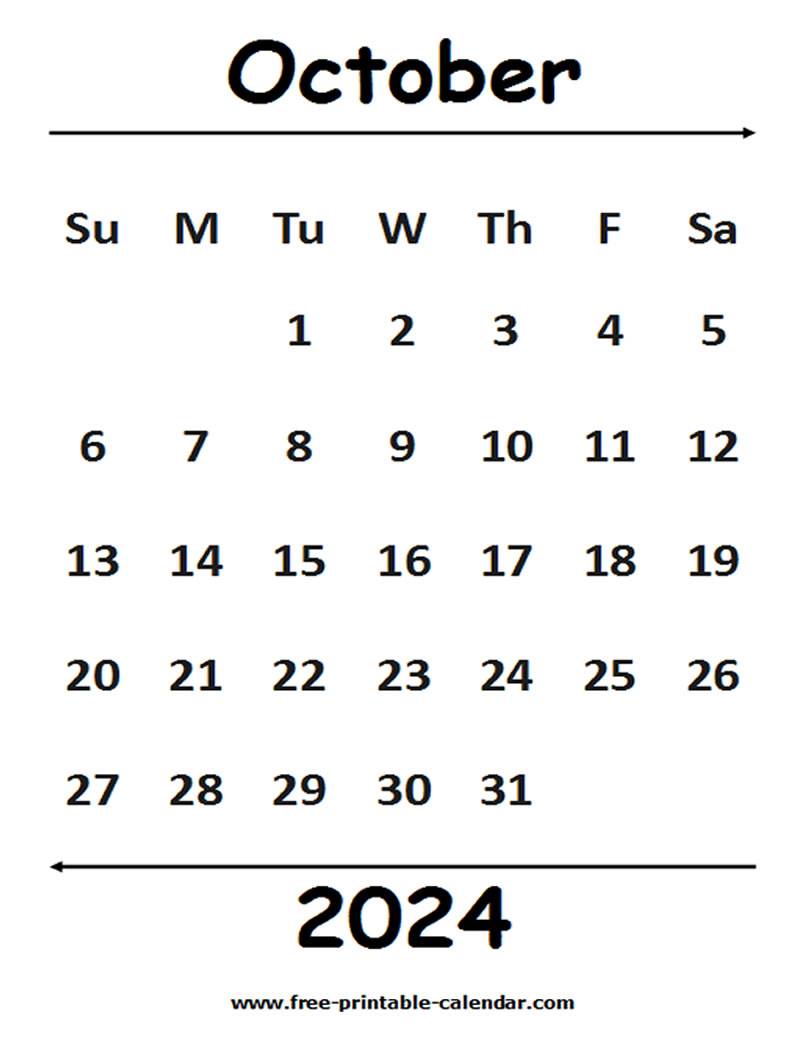 2024 October Calendar - Free-printable-calendar.com