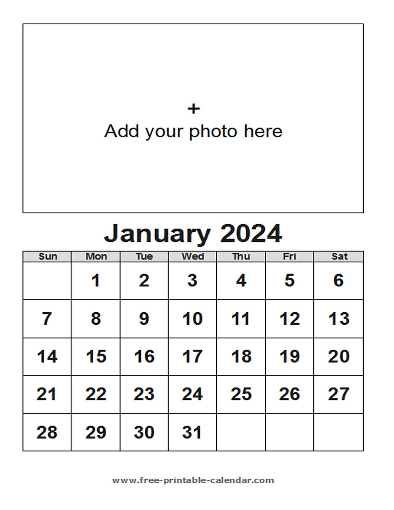 January Calendar 2024 Free Printable 8636