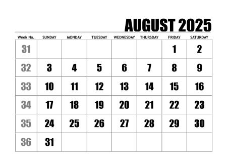 2025 august calendar