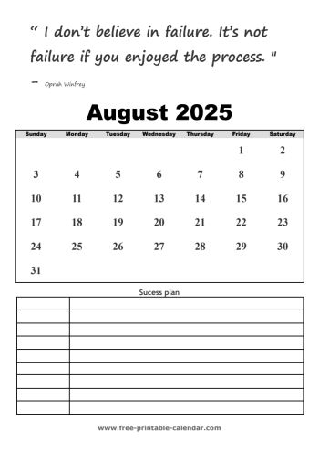 august calendar 2025 printable