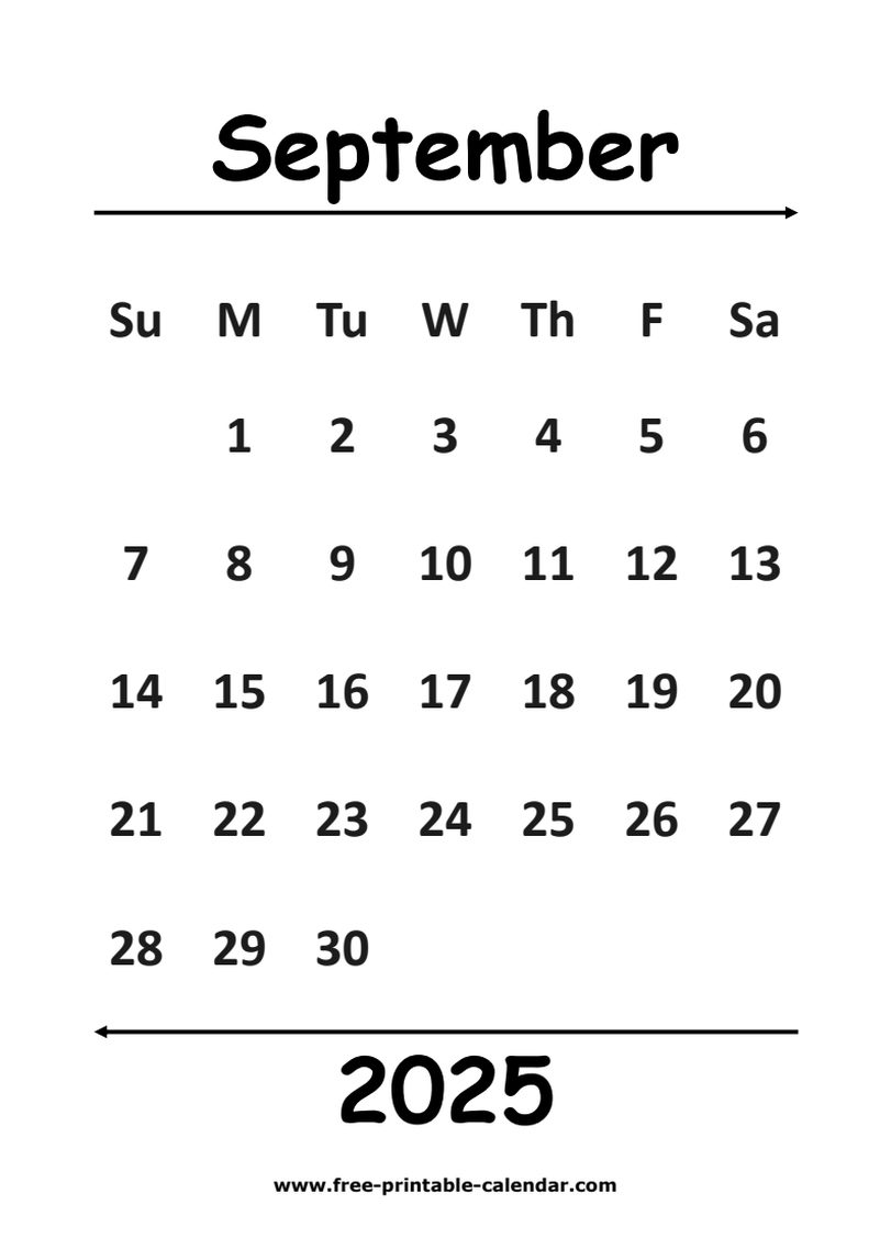 2025 september calendar